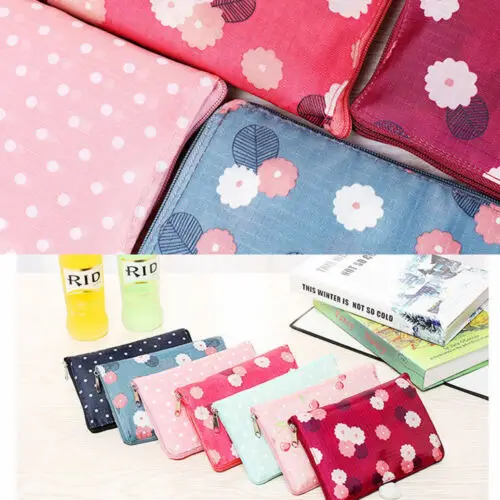 2018 New style Fashion Foldable Handy Shopping Bags Reusable Tote Pouch Recycle Storage Print Zipper