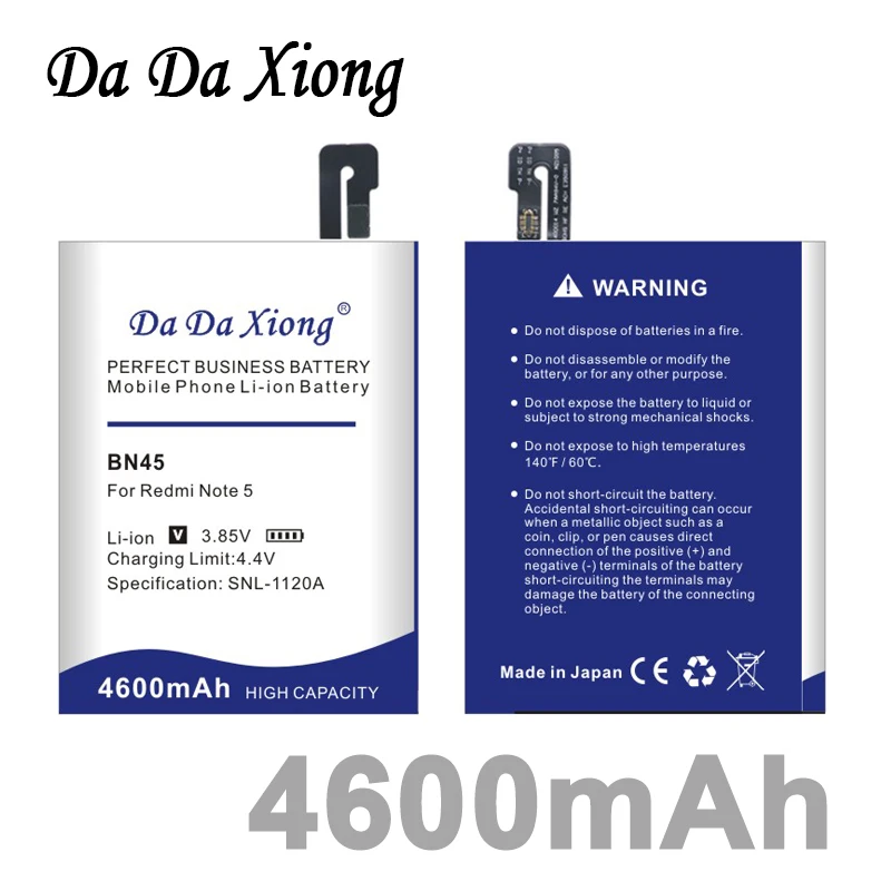 

100% Original BN45 4600mAh Battery for Xiaomi Redmi Note 5 Hongmi Note 5 Replacement Li-ion Battery free shipping
