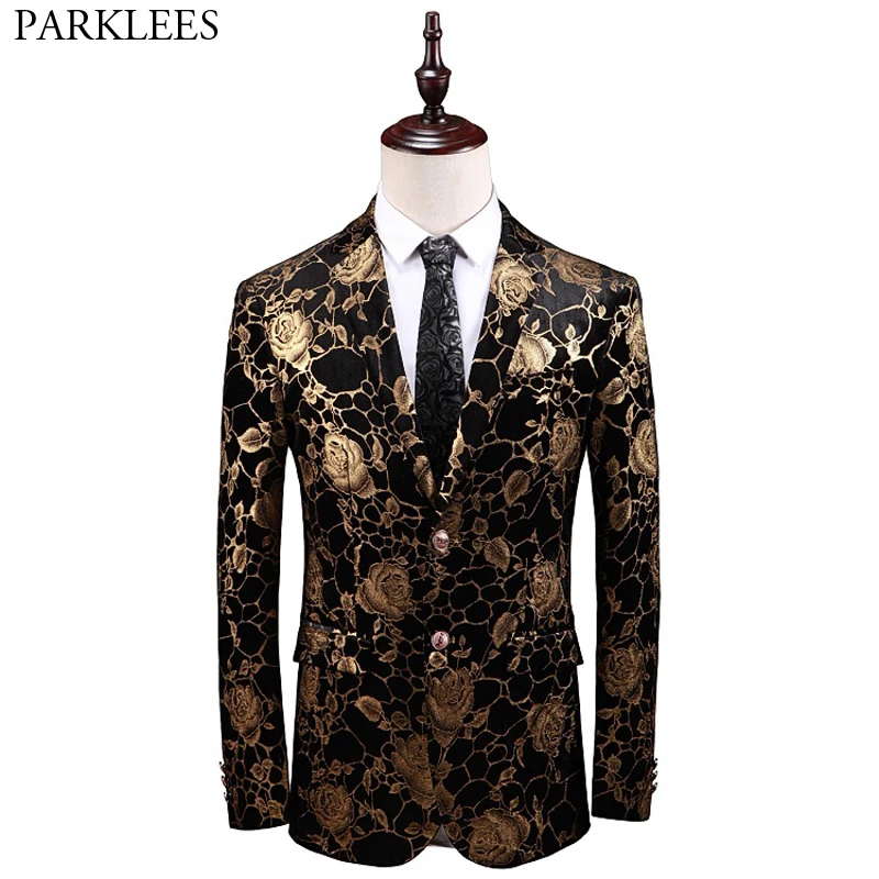 gold blazer men