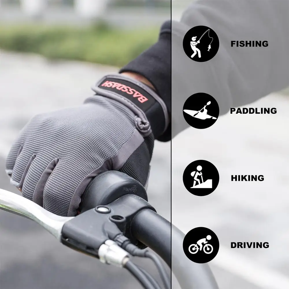 Перчатки для рыбалки Bassdash Astro сверхпрочные Sure Grip мужские женские перчатки без