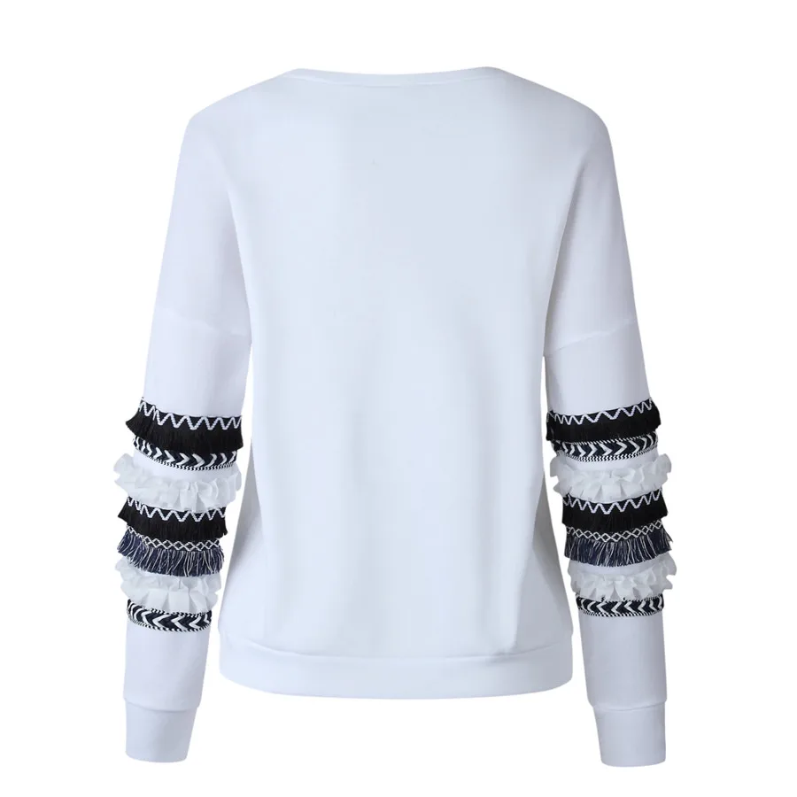 Gladiolus 2018 Autumn Winter Sweatshirt Women O-Neck Long Sleeve Patchwork Printed Loose Casual Hoodie Women Fashion Tracksuit (14)
