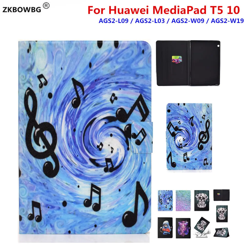 

Sleeve Pouch Bags PU Leather Stand Cute Case Cover For Huawei MediaPad T5 10.1 AGS2-L03 AGS2-L09 AGS2-W09 AGS2-W19 T5 10 Tablet