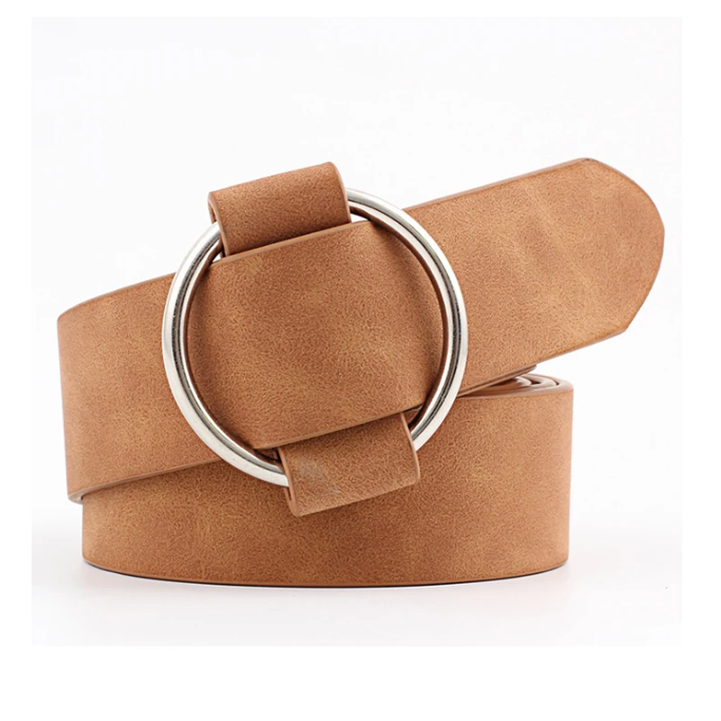 Fashion Women Waist Belt Lady Vintage Metal Boho Leather Round Buckle Waist Belt Waistband New