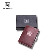 Милый кожаный мини-кошелек с 3 сложениями, тонкие минималистичные кошельки для мужской зажим для денег, волшебный передний карманный зажим для денег