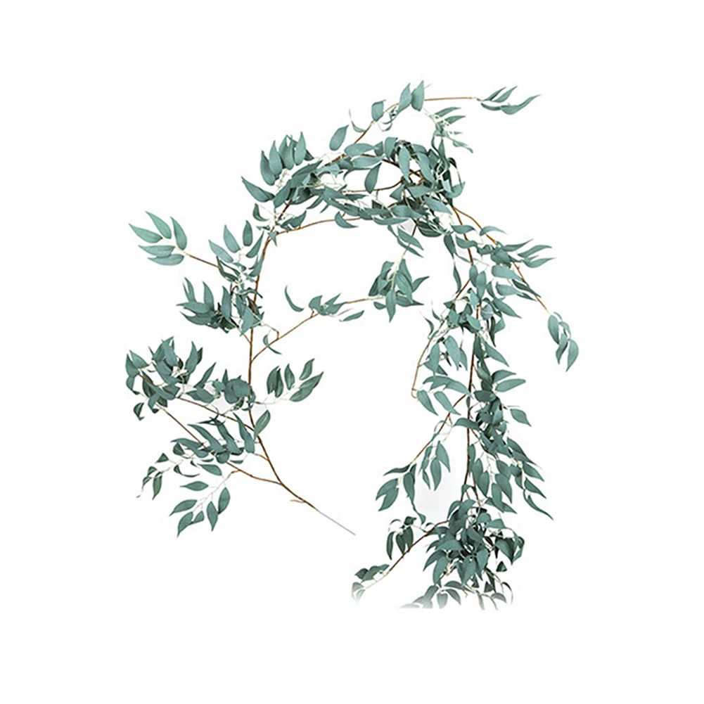 1,7 м искусственная ива Виноградная лоза зеленые листья моделирование растение плющ, ротанг гирлянда свадебное украшение дома сад отель поддельные цветы - Цвет: Светло-серый