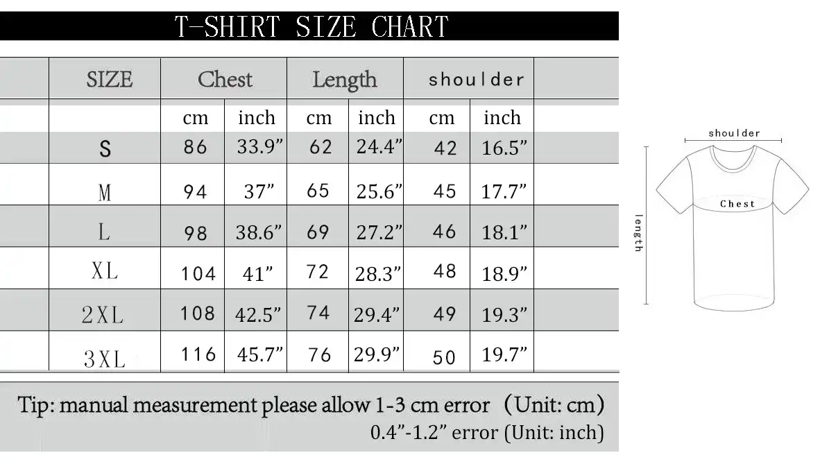 3xl Size Chart