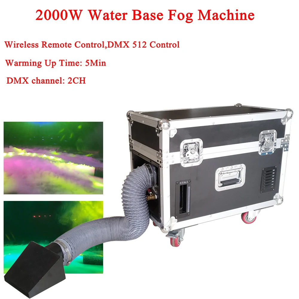 

Good Effect 2000W Water Base Fog Machine Water Mist Low Fog Smoke Machine DMX512 Music DJ Disco Party Stage Lighting Equipment