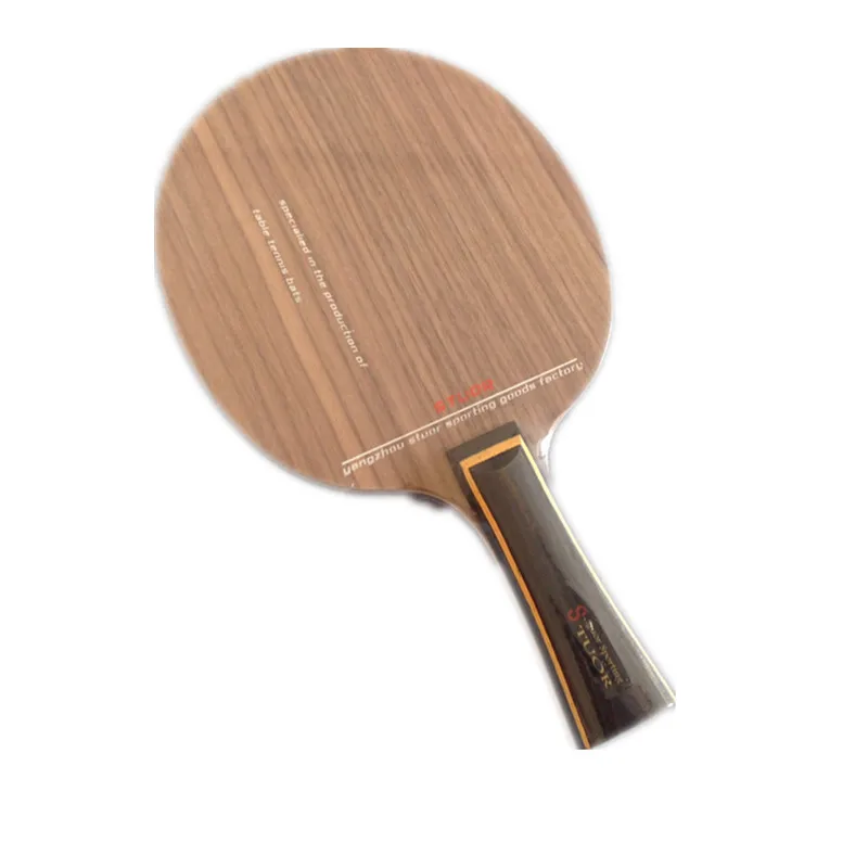 مضرب تنس الطاولة وحة أسفل ، 5 طبقات من الخشب الخالص تنس الطاولة الخفافيش ، الجوز سطح المادة ، هجوم سريع ، قوس حلقة نوع