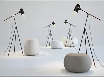 

minimalist floor lamp Nordic living room bedroom bedside study three feet led adjustable floor lights FG409