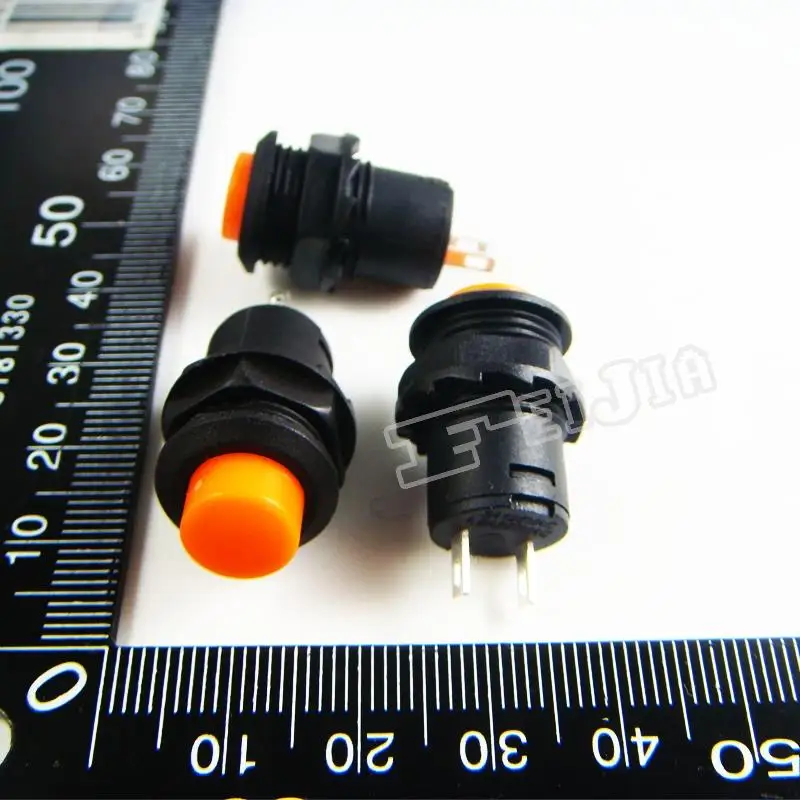 

DS-425A Button color Orange 1A/250VAC OFF-ON 2Pin Self-locking Push Button Switch 20Pcs/lot