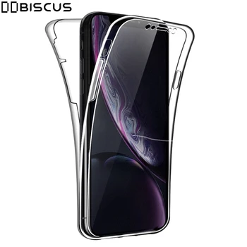 Custodia morbida in TPU a 360 gradi per iPhone 8 7 6 6S 14 Plus 12 13 Mini XS Max XR X 11 Pro SE 2020 Cover protettiva per tutto il corpo