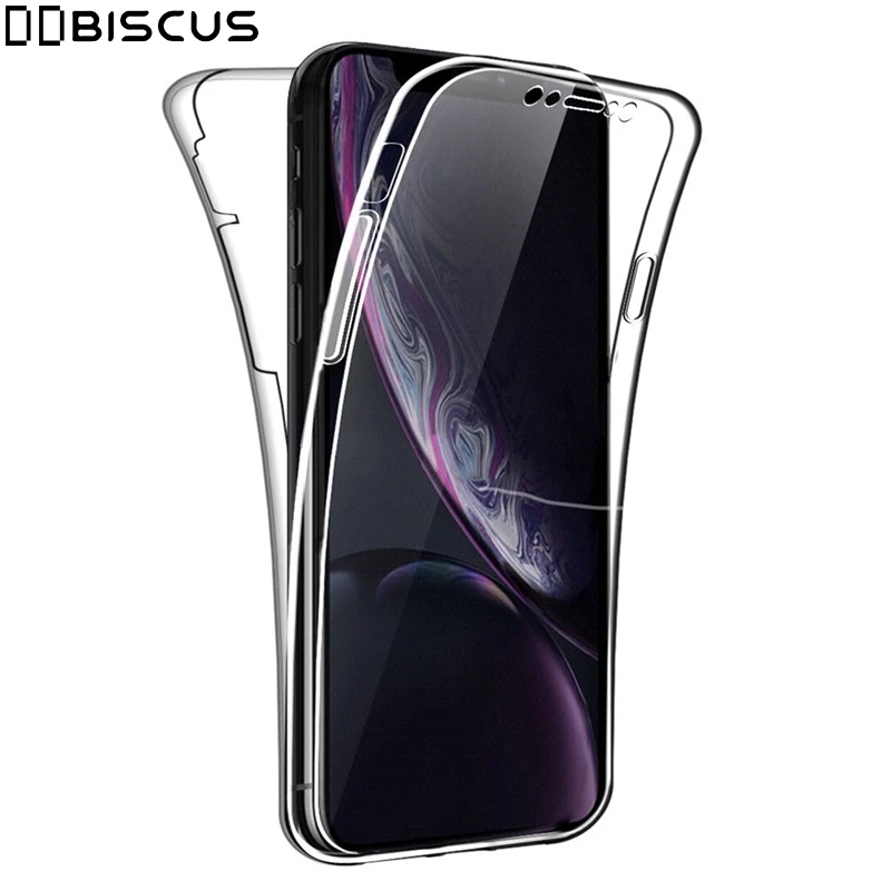360 градусов чехол для iPhone 8 7 6 6S Plus телефон мягкий TPU XS Max XR X 11 Pro 5 SE 5S защитный на весь