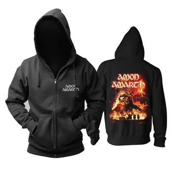 

Bloodhoof Amon Amarth Heavy metal black men cotton Hoodie Asian Size
