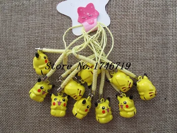 

Free Shipping 50 Pcs Cute Japanese Anime Pendant Cell Phone Charm Straps with Bell Cartoon For Gift TS047