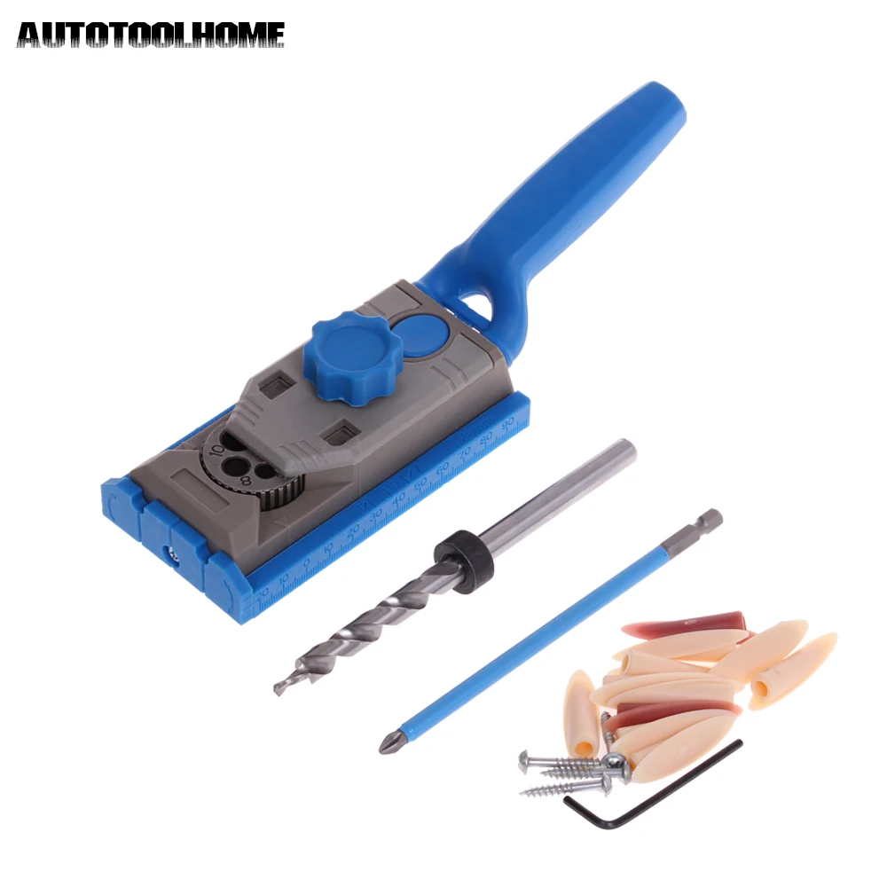 AUTOTOOLHOME Pocket Hole Jig System Drill Guide for Kreg ...