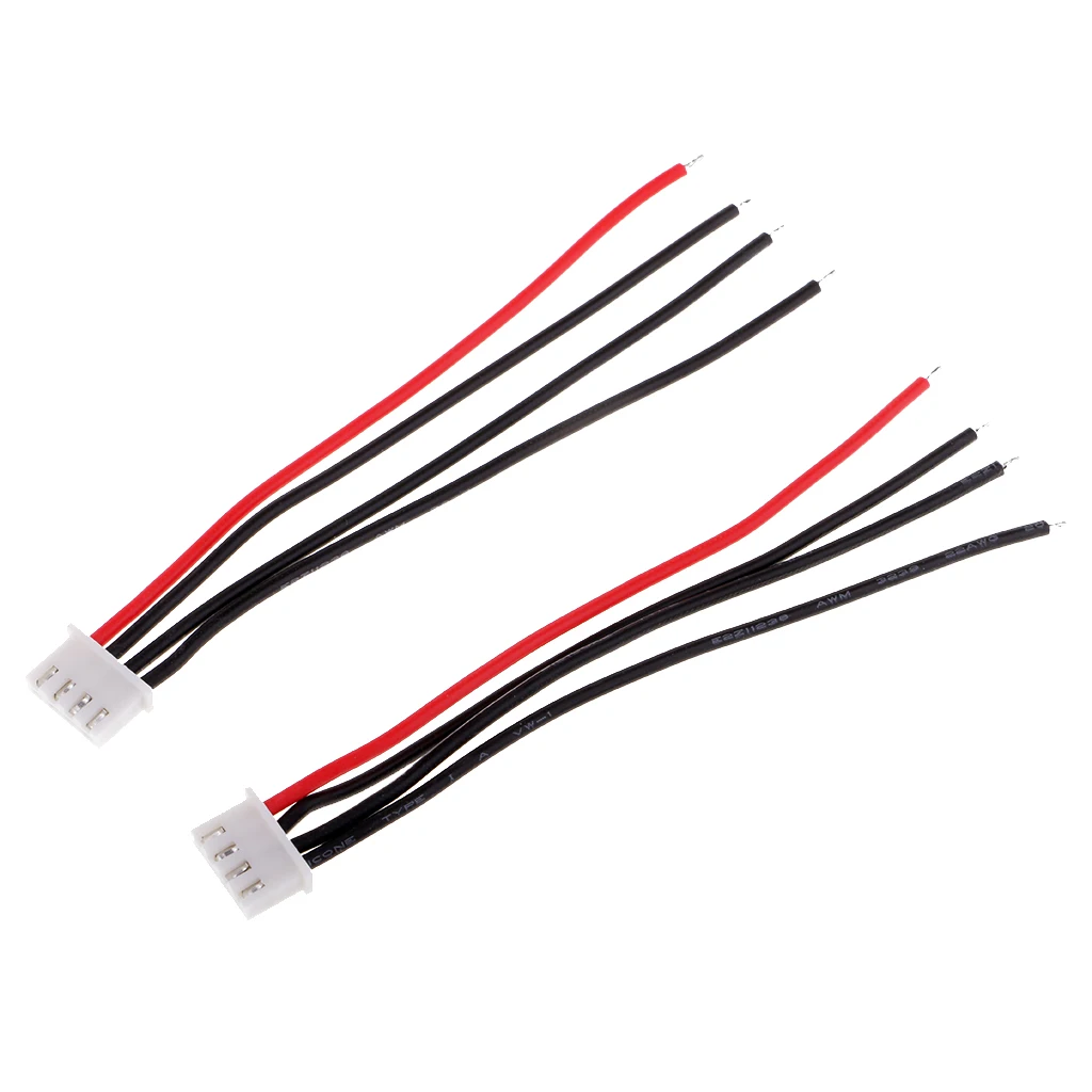 10pcs/lot 100mm Silicone JST-XH Balance Cable 22AWG for Lipo Lithium Battery