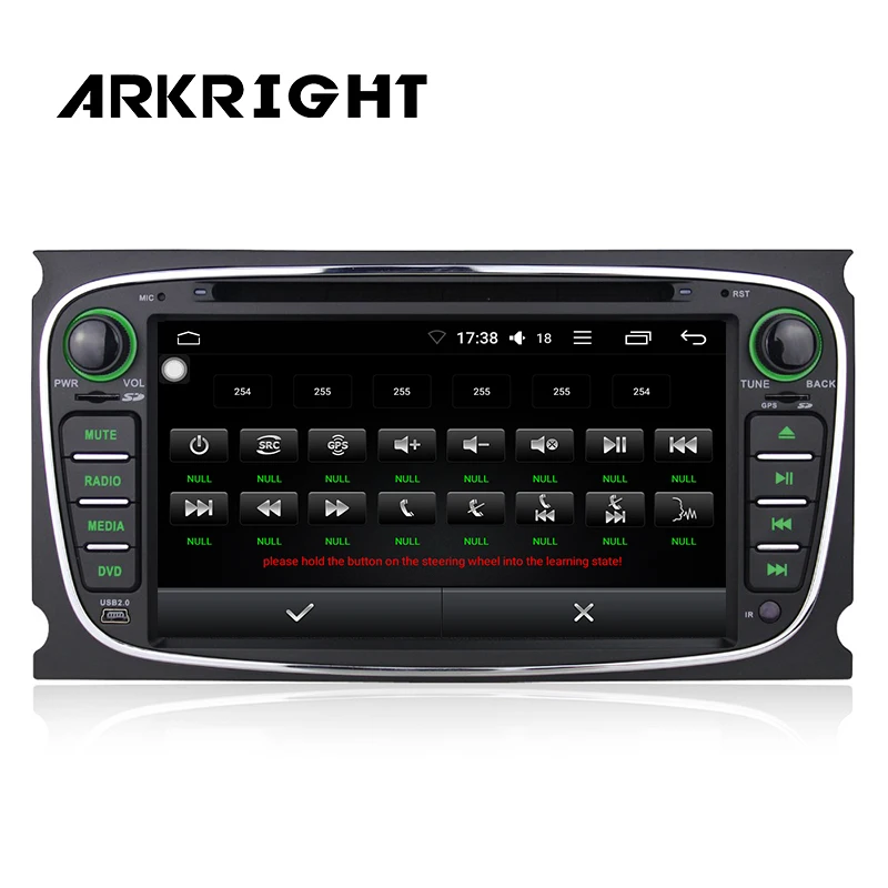 Top 7" 2 Din 2GB Ram Andriod 6.0 Car Radio FM TV Bluetooth Wifi HD GPS Navigation Head unit For Ford Focus Mondeo Multimedia Player 5