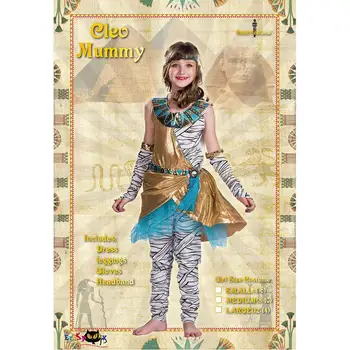 

2019 New Mummy Cosplay Costume For Kid Girl Egypt Princess Dress Halloween Funny Suit Children Stage Costume Carnival Zombie Set