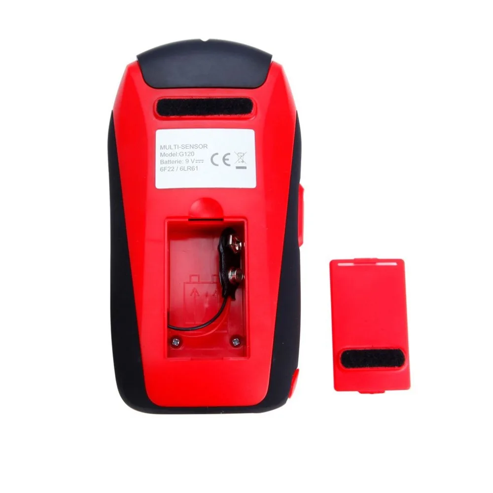 Металлоискатель Красный Многофункциональный Ручной ЖК-настенный металлоискатель металл, дерево, штифты кабель переменного тока проводной сканер детектор Тестер