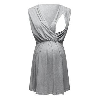 

vetement femme 2019 New Women PPregnant Maternity clothes Dress Nursing Solid Breastfeeding Summer Maternity Dress ropa de mujer