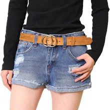 Женские ремни для джинсов, модные, с золотой пряжкой, на талии, кожаный ремешок, высокое качество, дизайнерский ремень, пояс, Cinturon Mujer