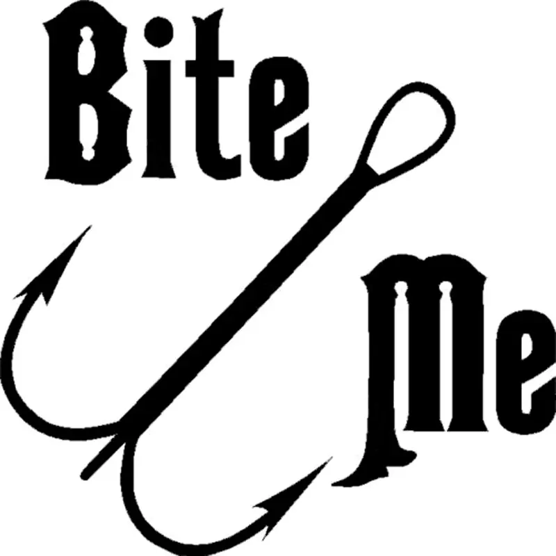 Download 12.7CM*12.7CM Bite Me Vinyl Decal Hook Fishing Boat River ...