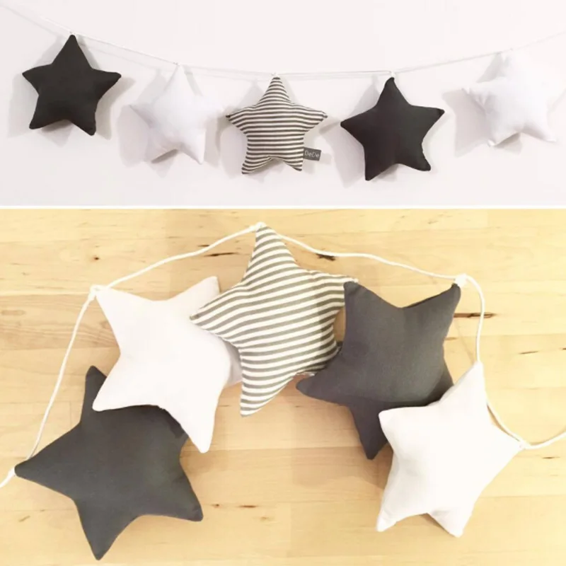 

Nordic Baby Room Handmade Nursery Star Garlands Christmas Kids Room Wall Decorations Photography Props New Year Gifts