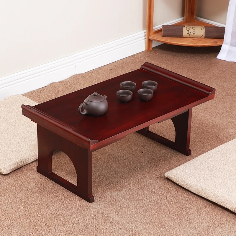 Asian Furniture Japanese Antique Console Table Folding Legs Rectangle 60cm Living Room Traditional Solid Wood Tray Table Wooden