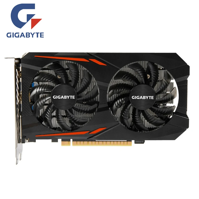 GIGABYTE GPU GTX 1050 2 Гб видеокарта 128 бит GP107-300 видеокарты для NVIDIA карта Geforce GTX1050 2 Гб VGA HDMI PCI-E