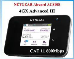 Оригинальный разблокирована 2.4 "сенсорный экран NETGEAR AirCard AC810S 810 s Cat11 600 Мбит/с 4GX advanced III 4 г LTE точки доступа Wi-Fi роутера