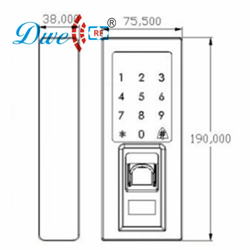 DWE CC RF Электрический замок USB интерфейс умный дверной замок без функции биометрический для системы контроля доступа DW-20F