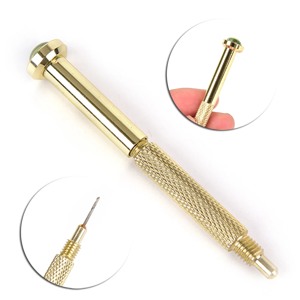 

1pcs Nail Art Stainless Steel Hand Dangle Drill Hole Maker Dotting Pen Uv Gel Acrylic Tip Piercing Dismountable Nail Tools
