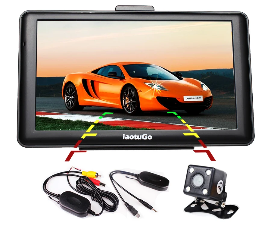 gps system for car iaotuGo 7" Android Car GPS Navigation+LED Night Vison Rear Camera,Android 4.4 Capacitive GPS Navigator 512M 8G Bluetooth AVIN car navigation