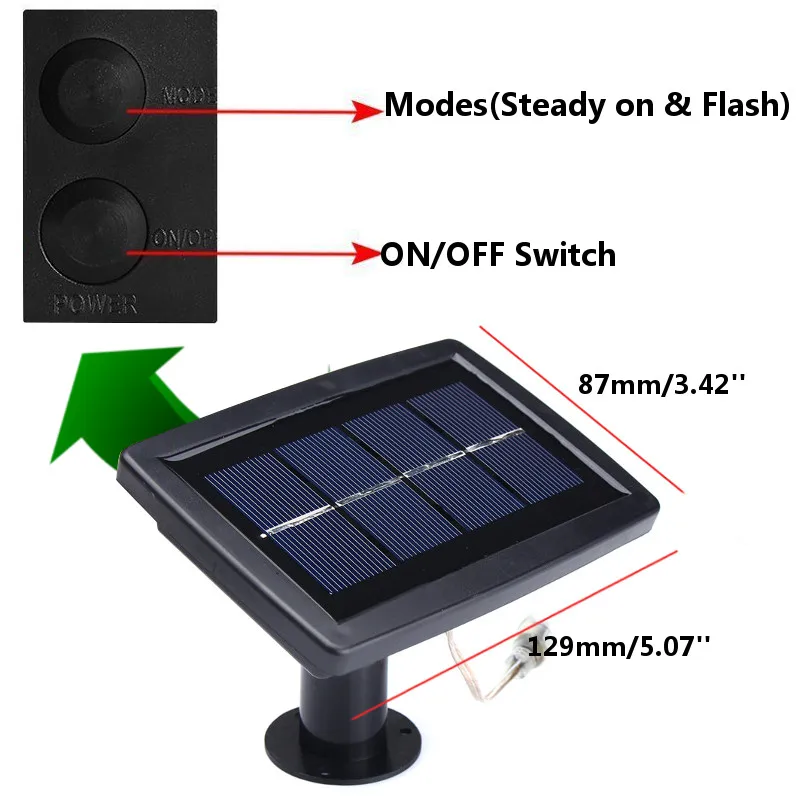 На солнечных батареях супер яркий 2835 Светодиодный светильник светодиодный светильник s Гибкая солнечная струна водонепроницаемый Авто Вкл/Выкл фестиваль Рождественский Декор