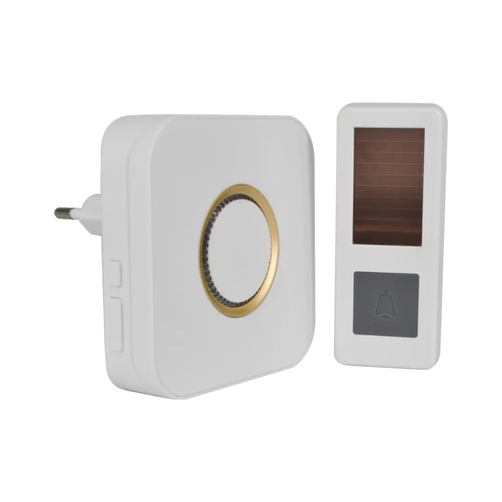 09CTVMAN Wireless Doorbell Solar Powered Push Wireless Doorbell 