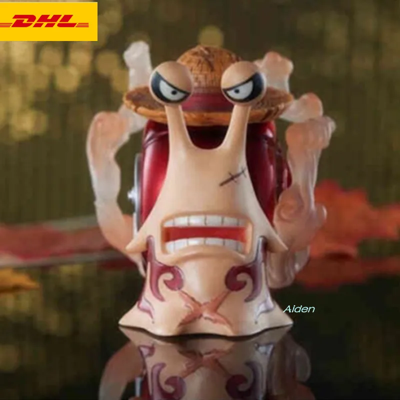 

3" ONE PIECE The Straw Hat Pirates Statue Den Den Mushi Bust GK Action Figure Collectible Model Toy BOX Z381
