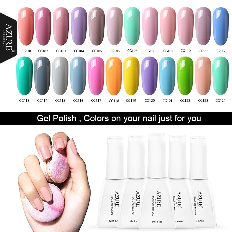 

Azure Beauty 2018 New Color Arrival UV Nail Glue 120 Color Gel Polish Long-Lasting Nail Varnish Soak Off UV Nail Gel Polish