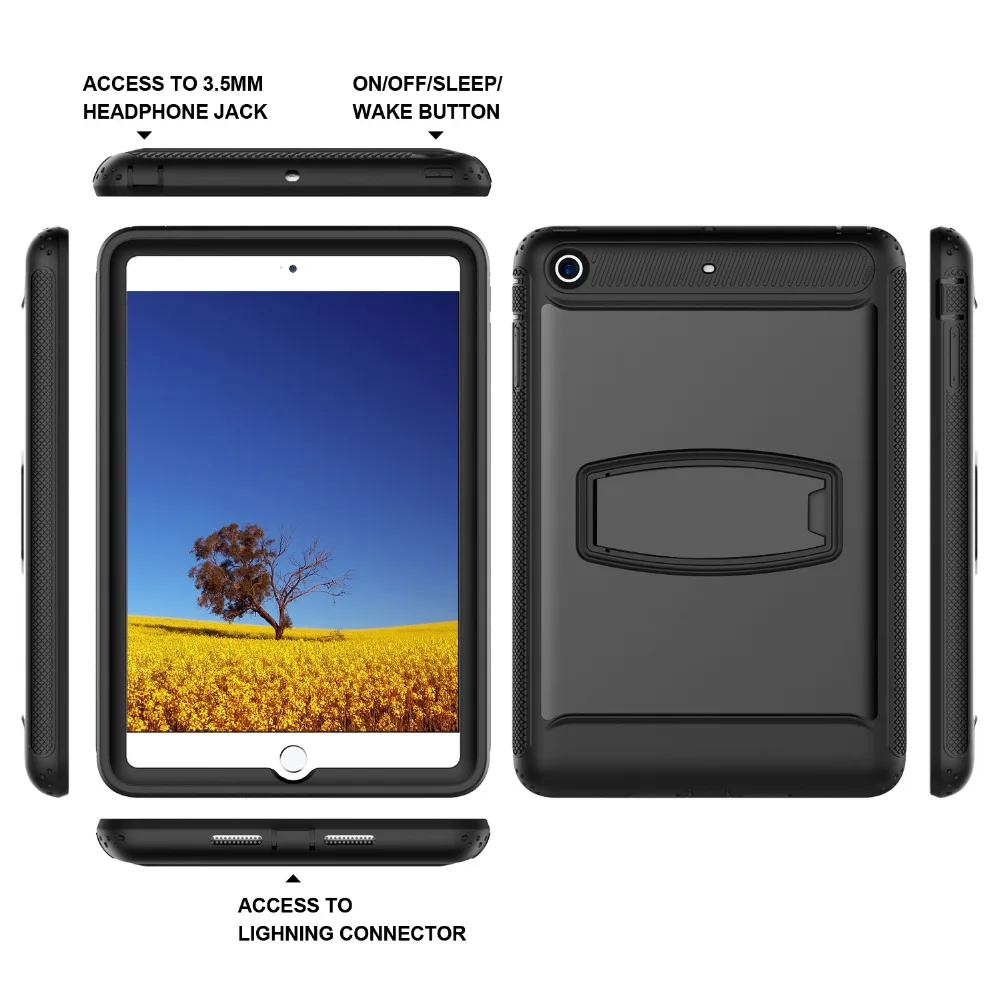 

Double Viewing Stand Military Grade Cover Magnet Smart PC+Silicone Shock Resistant Case For Apple iPad Mini 1 2 3 7.9" Tablet