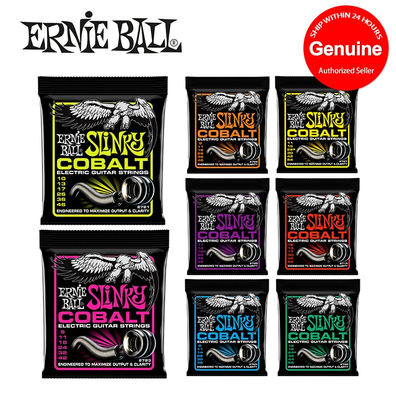 Оригинальные Струны для электрогитары Ernie Ball Slinky Cobalt высокое качество 2715 2720 2721 2722