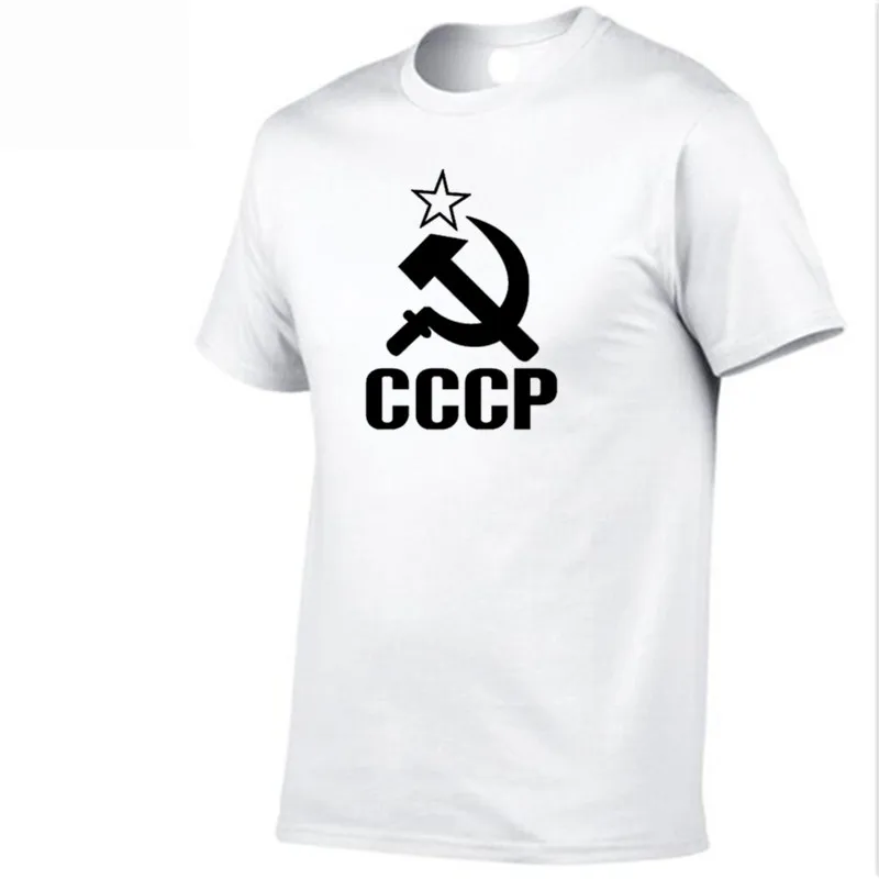 Футболка для спортзала WINER CCCP, Мужская футболка с коротким рукавом, футболки из хлопка с круглым вырезом