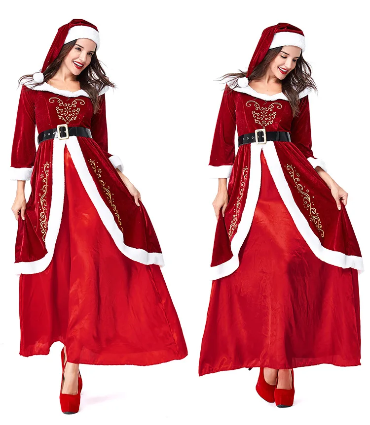 Cosplay&ware Full Set Christmas Costumes Santa Claus Red Costume Luxury Suit With White Beard -Cosplayware Store HTB1lKF9XjzuK1Rjy0Fpq6yEpFXap.jpg