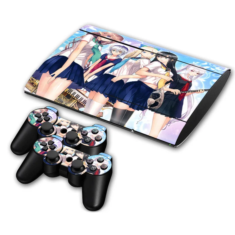 

PVC Skin Sticker for Ps3 super slim 4000 Console and Controllers stickers for ps3 slim 4000 vinyl sticker--0656