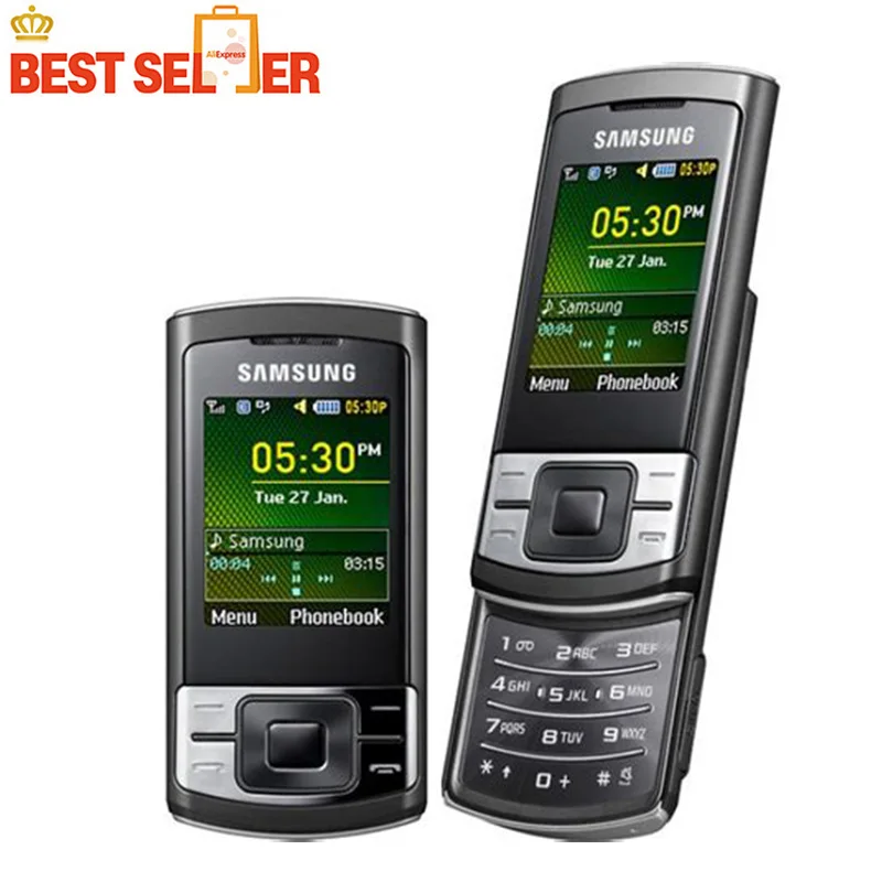

Unlocked Samsung C3050 2.0 inches Smartphone Mini-SIM GSM GPRS Cheap Refurbished Bluetooth Slider Black Pink Mobile Phone