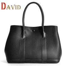 Genuine leather bag luxury garden party tote bags handbags women famous brands high quality shoulder bag