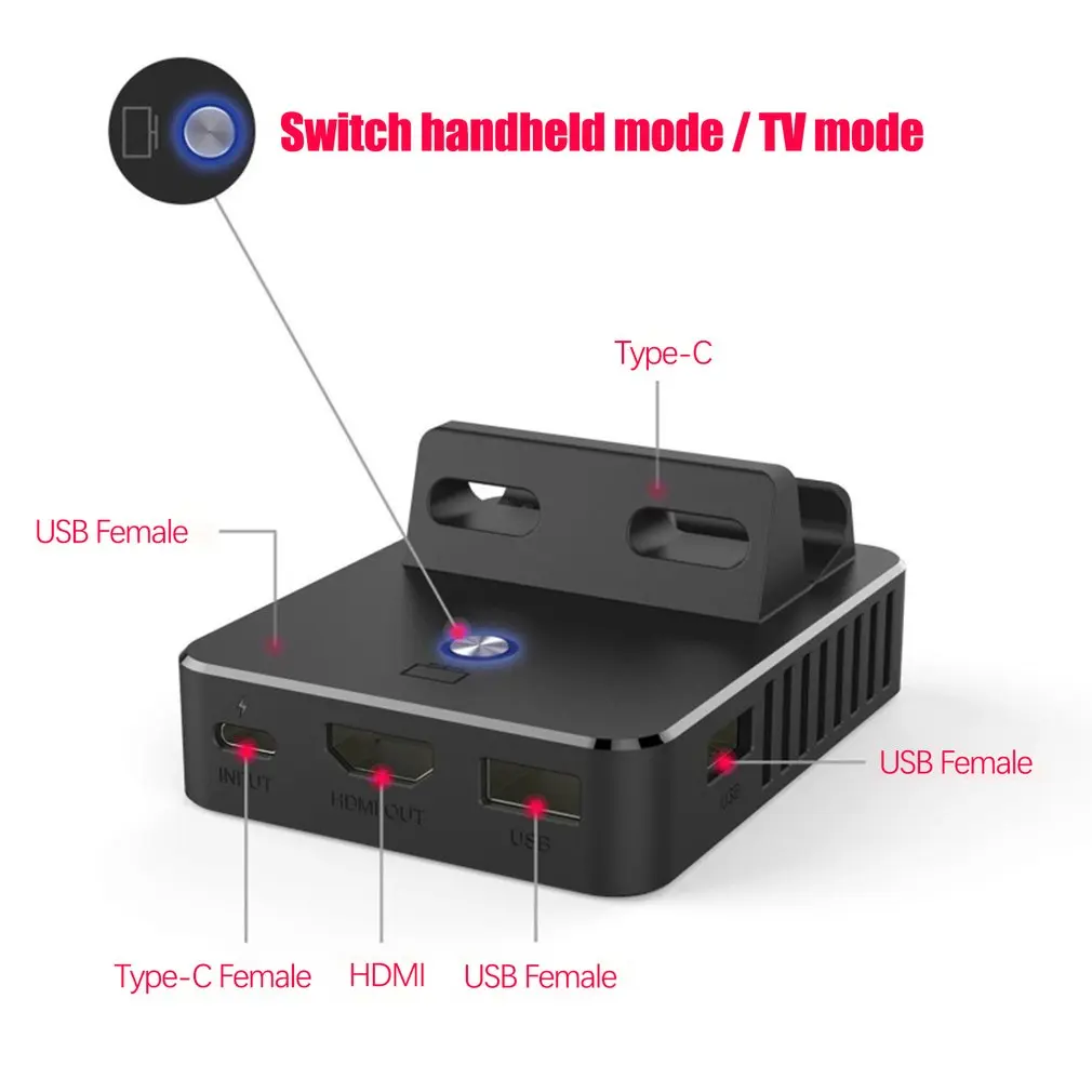 ل Nintend التبديل حوض قاعدة التلفزيون نوع C الناتج عمود شحن التبديل التبريد المحمولة قوس واحدة زر عرض محول