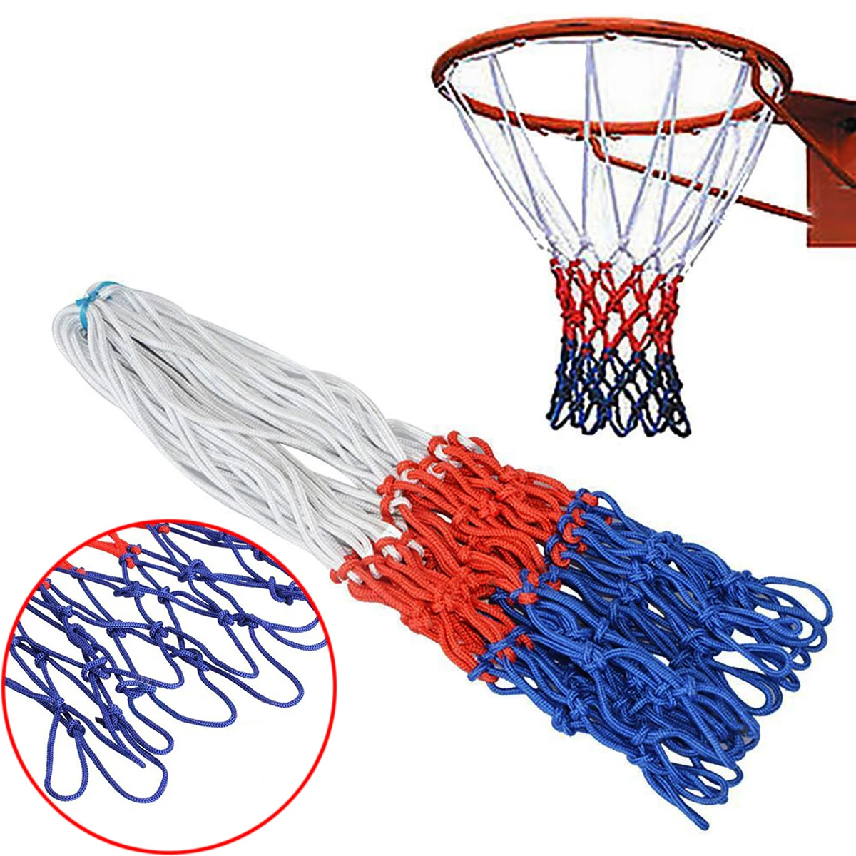 Durable Mesh Nylon Basketball Net Hoop Goal Rim Net For Standard Basketball N4N1 