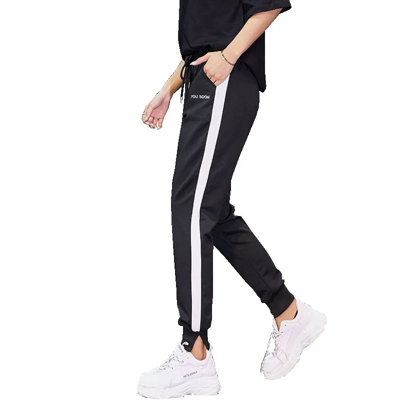 

women's cargo pants summer 2019 leisure korean style red black hippie harajuku harem female trousers streetwear lady weatpants
