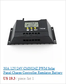 10A 20A 30A 12 V/24 V ЖК-дисплей PWM Напряжение блок управления установкой на солнечной батарее Батарея фотоэлектрическая Панель зарядное устройство лампа регулятора 100W 200W 300W 400W 500W