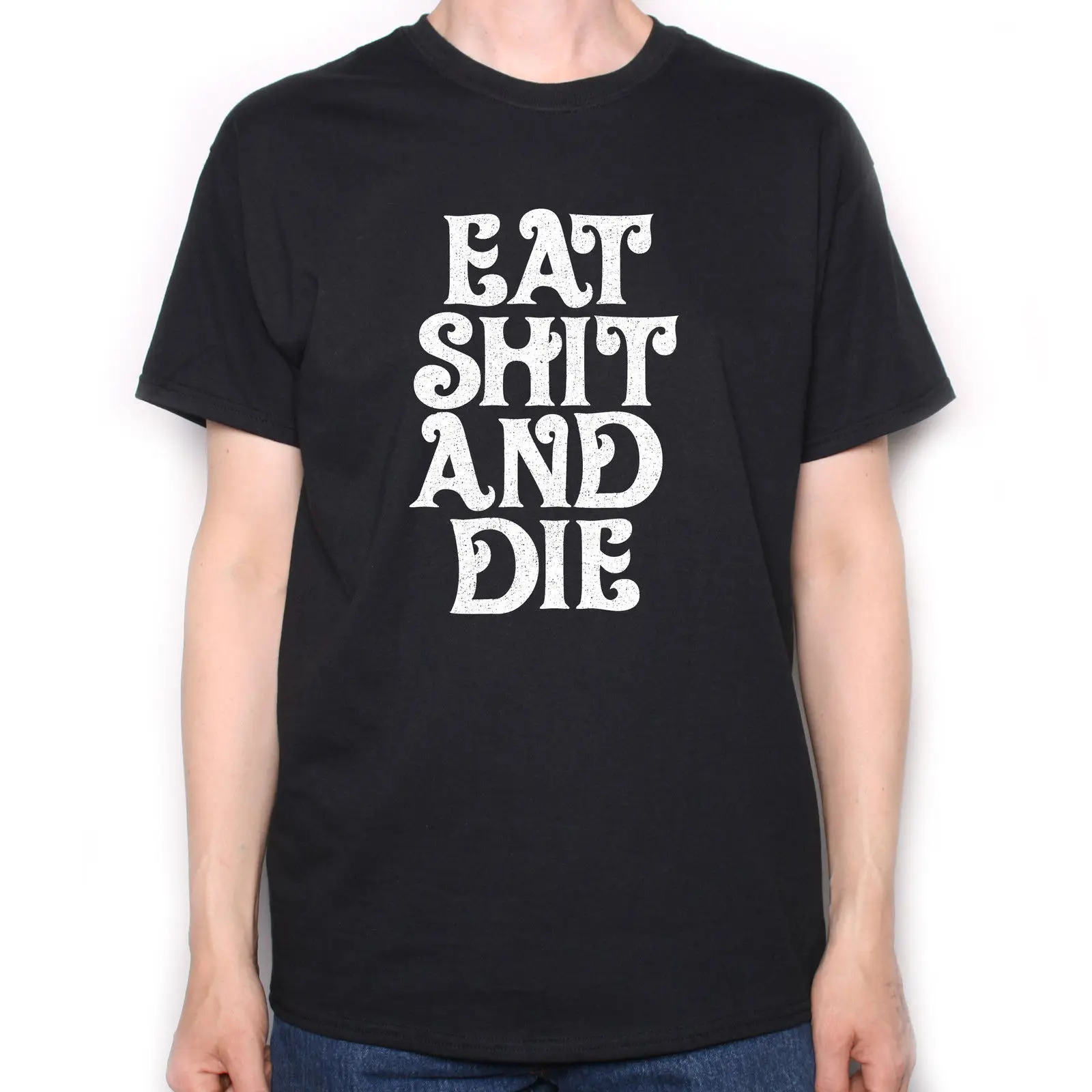 

Old Skool Hooligans Eat Sh*t And Die T Shirt - Retro Psychedelic 70's Freak Out Fashion Style Men Tee,tops wholesale tee