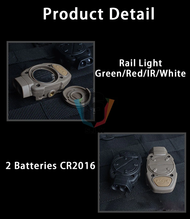 Lanterna para Picatinny Ferroviário com Interruptor Capacete Tático Softair Interruptor Ferroviário Greem Vermelho Branco Infravermelho Remoto Luz 3 Luzes de armas